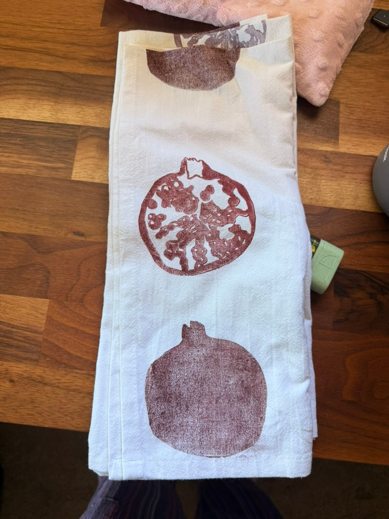 Pomegranate Tea Towel 100% Cotton