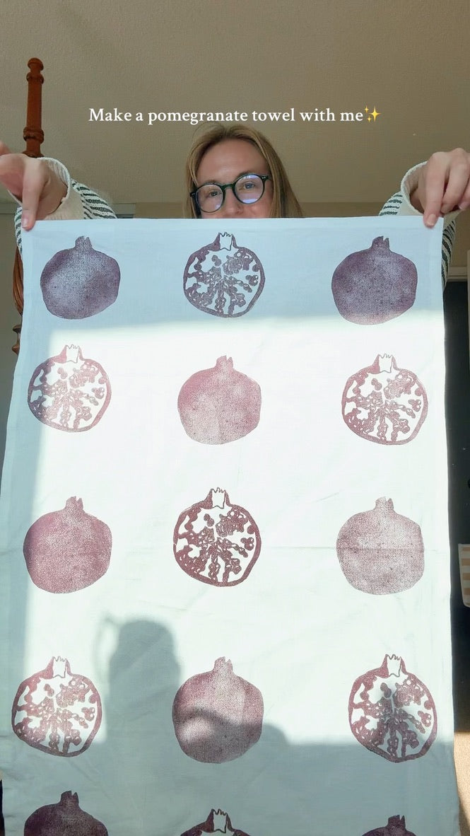 Pomegranate Tea Towel 100% Cotton