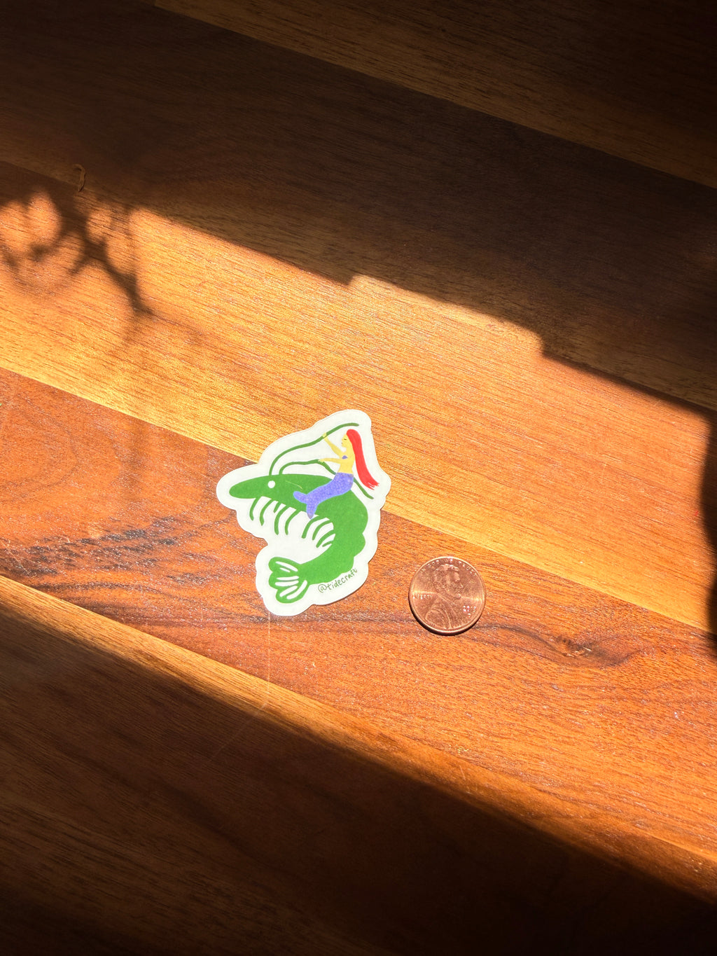 Shrimp Mermaid Sticker