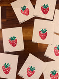 Mini Strawberry Block Print