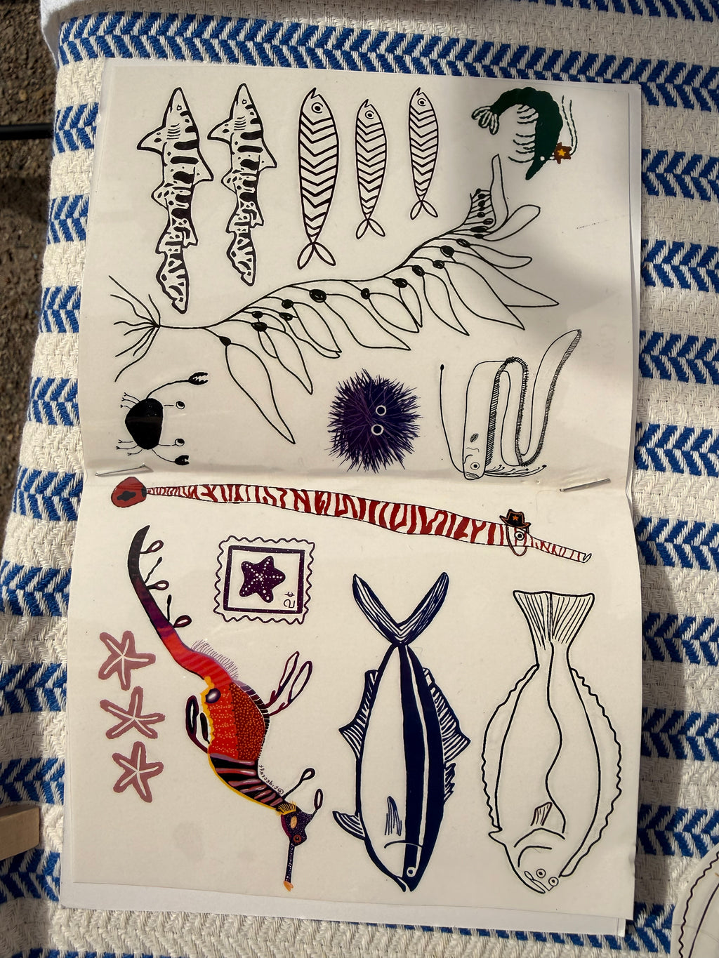 Ocean Life Temporary Tattoo Booklet