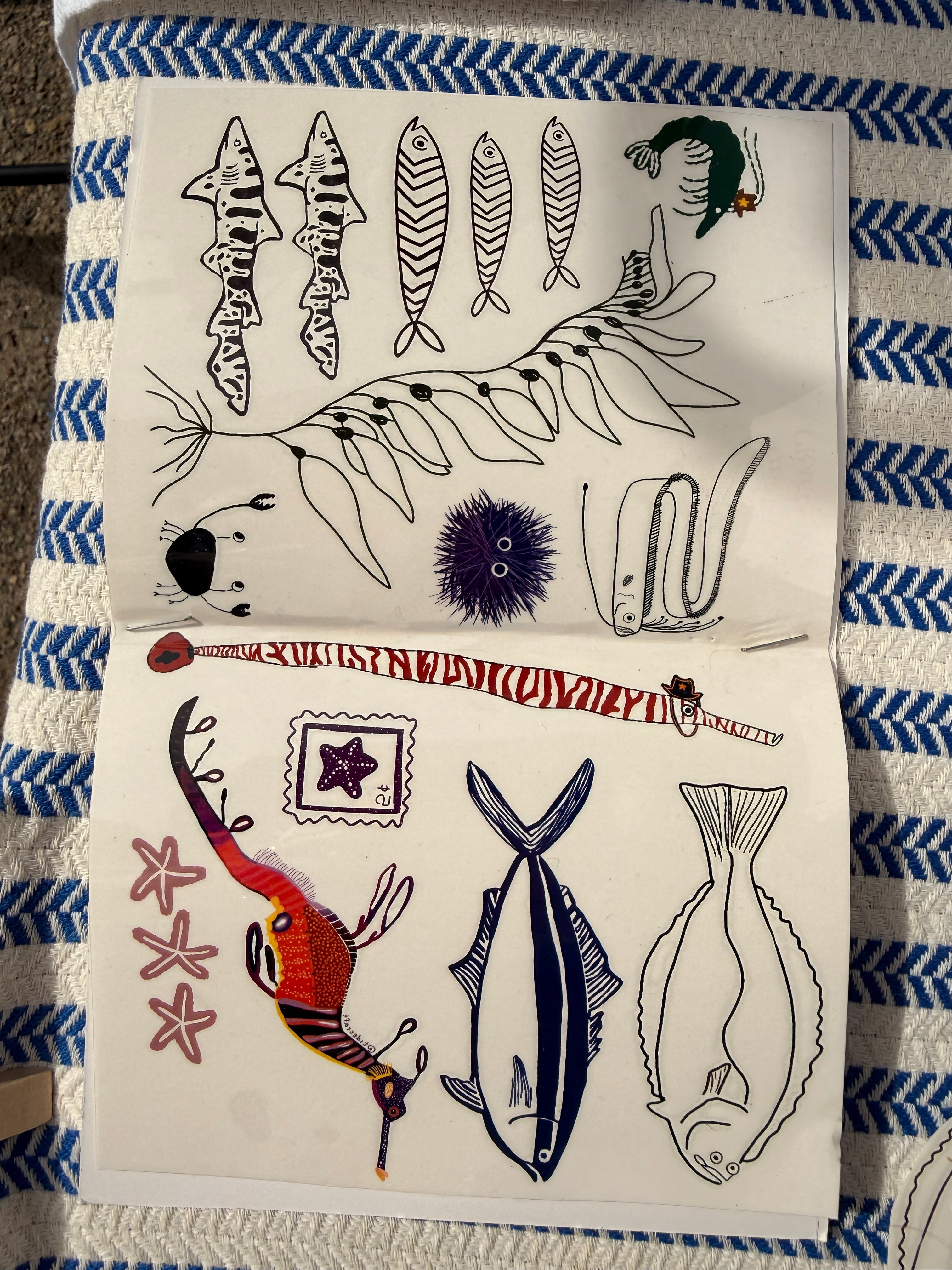 Ocean Life Temporary Tattoo Booklet