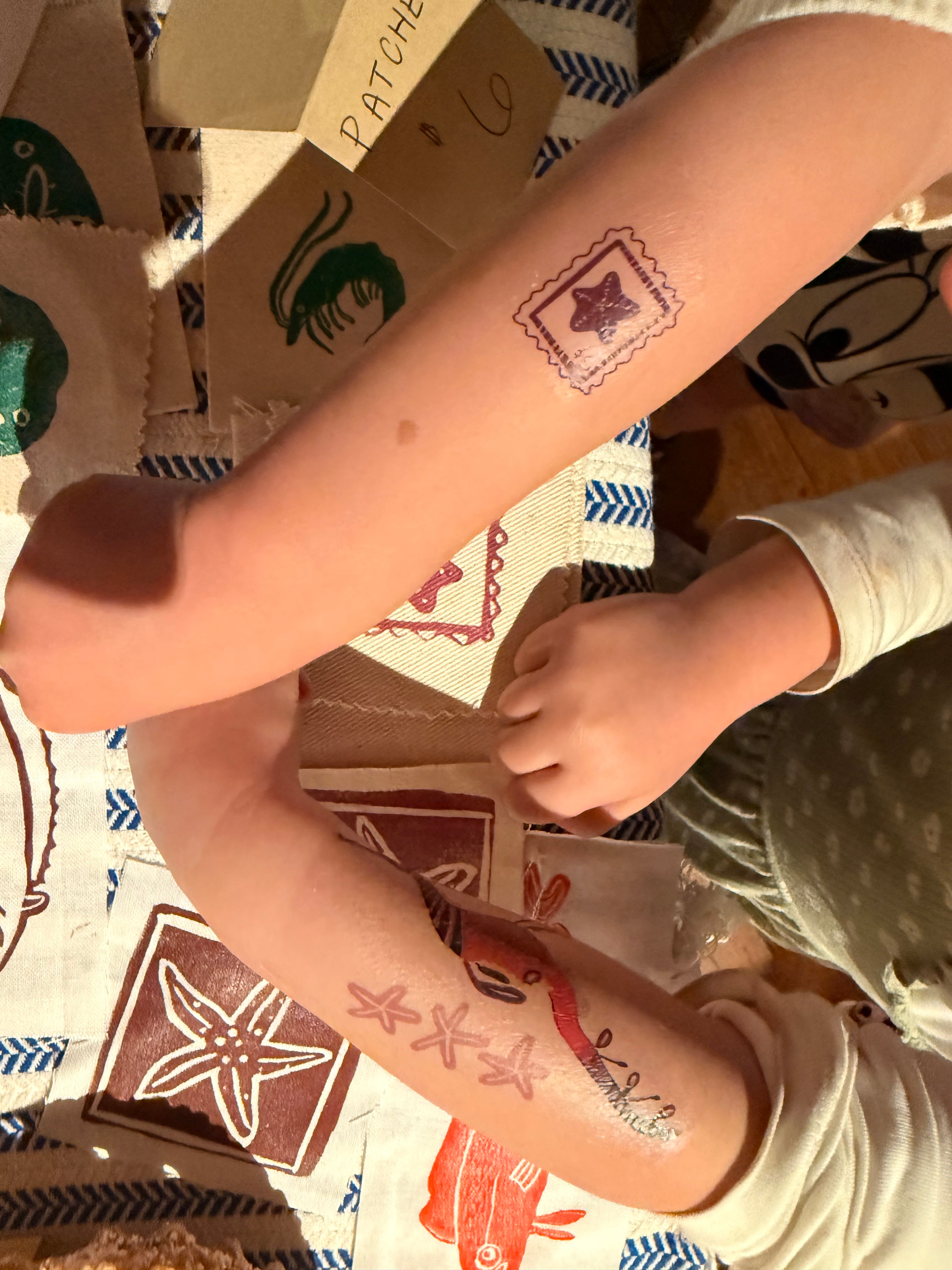 Ocean Life Temporary Tattoo Booklet